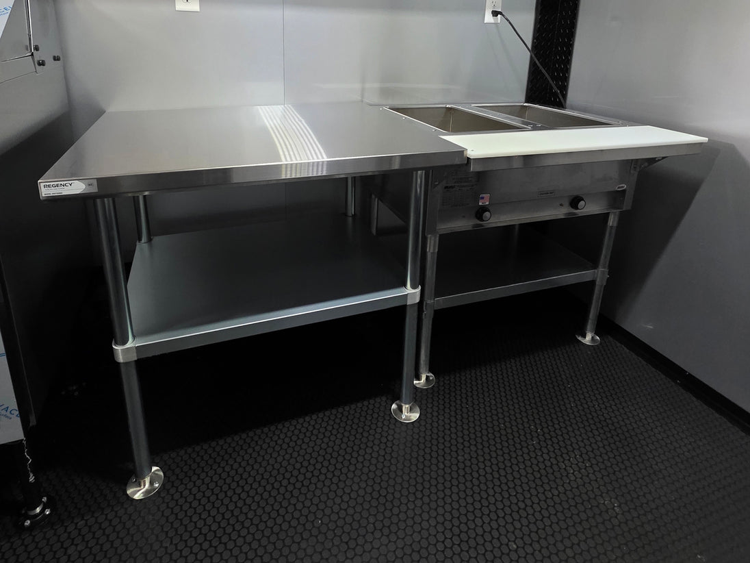 8.5' x 16' Mobile Food Vending Concession Trailer Table 2 picture 