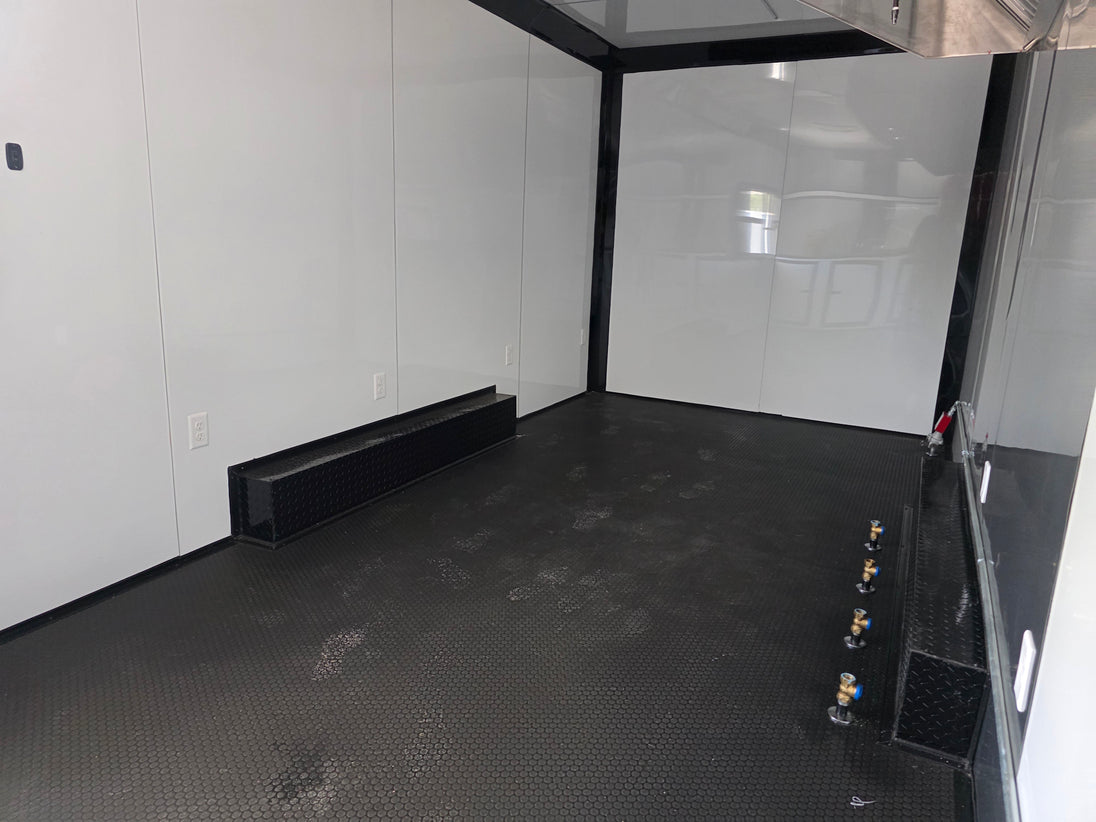 8.5' x 20' Food Event Catering concession Trailer Front right angle picture 