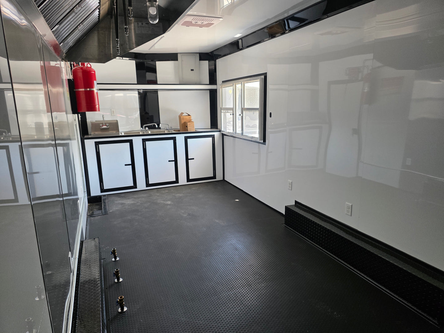 8.5' x 20' Food Event Catering concession Trailer Interior back left angle picture 