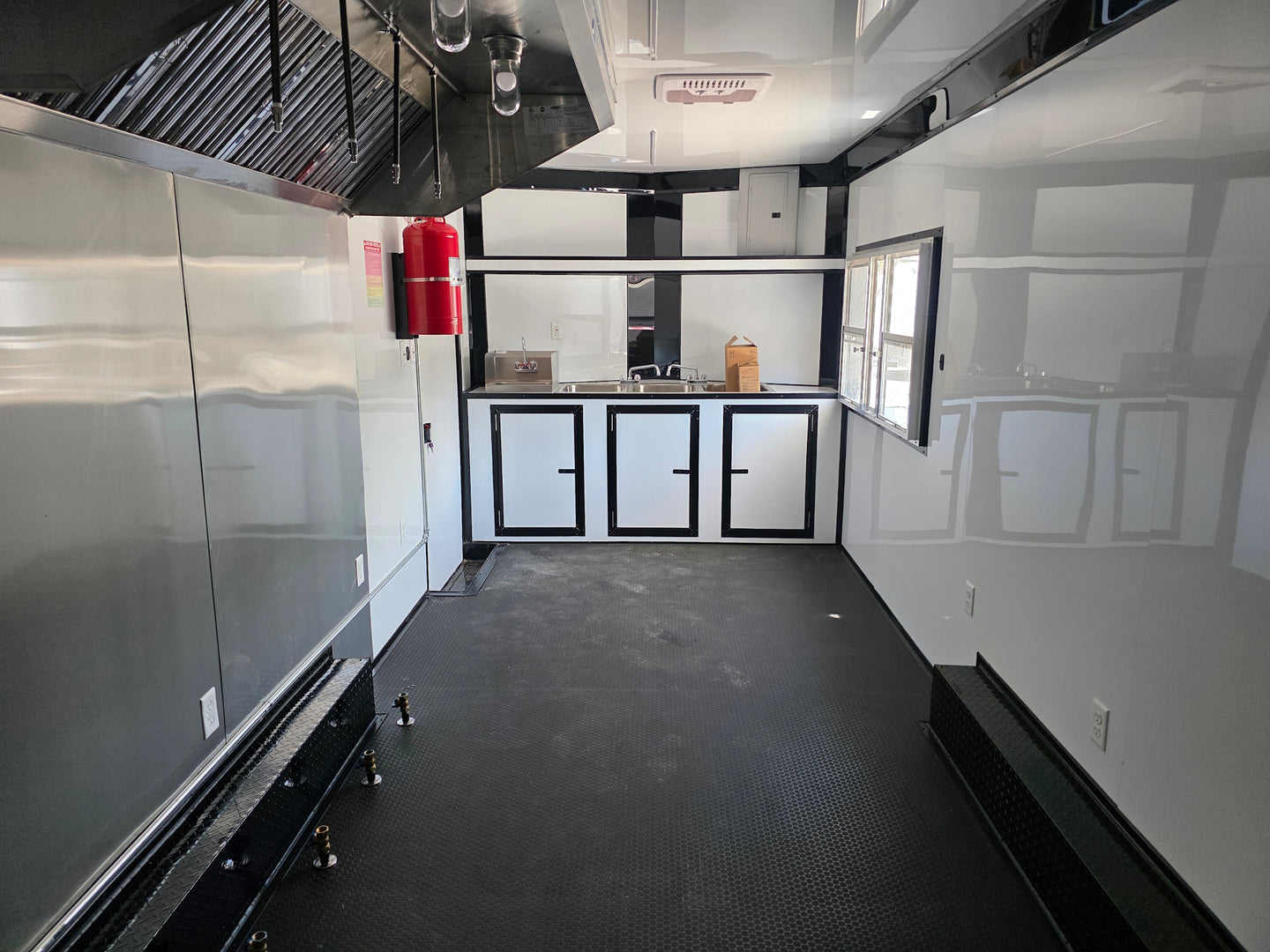 8.5' x 20' Food Event Catering concession Trailer Interior back side picture 