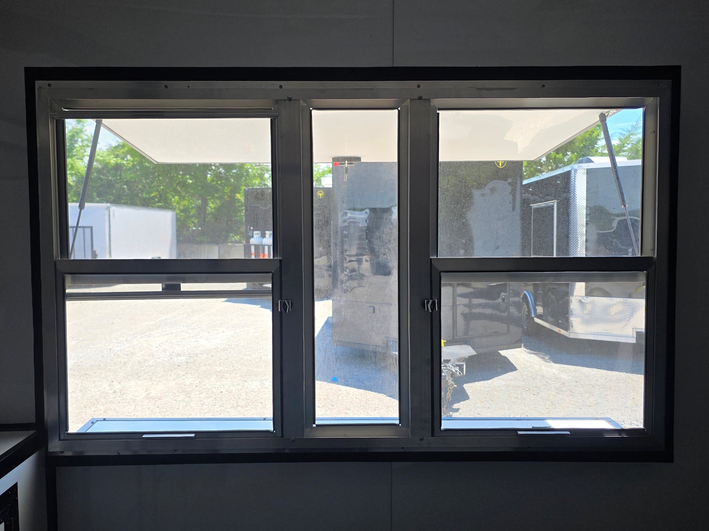 8.5' x 20' Food Event Catering concession Trailer Interior window picture -