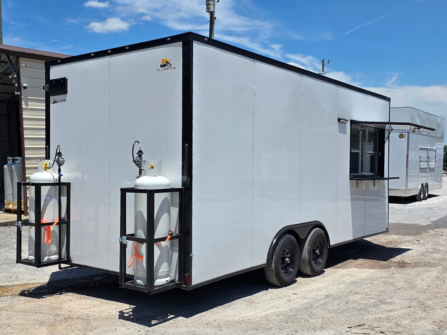 8.5' x 20' Food Event Catering concession Trailer Open back right-angle picture 
