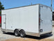 8.5' x 20' White Mobile Stage Trailer Back left angle picture 