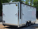 8.5' x 20' White Mobile Stage Trailer Back right angle picture 