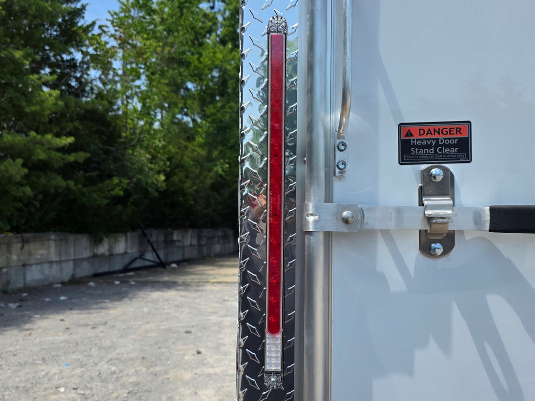 8.5' x 20' White Mobile Stage Trailer Brake light picture 