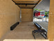 8.5' x 20' White Mobile Stage Trailer Interior back side picture 
