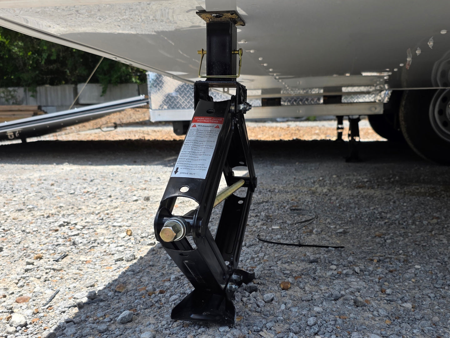 8.5' x 20' White Mobile Stage Trailer Jack picture 