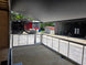 8.5' x 20' White Mobile Stage Trailer Interior porch back left angle picture 
