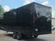 8.5' x 22' Black Deckover Mobile Stage Trailer with Blackout Package Back left angle picture 