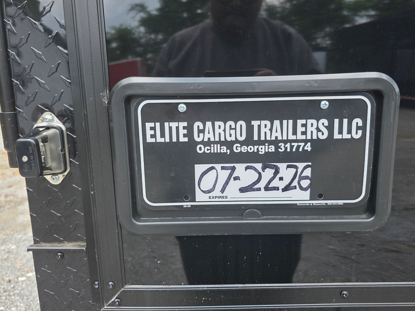 8.5' x 22' Black Deckover Mobile Stage Trailer with Blackout Package License plate picture 