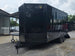 8.5' x 22' Black Deckover Mobile Stage Trailer with Blackout Package Open front right angle picture 