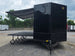 8.5' x 22' Black Deckover Mobile Stage Trailer with Blackout Package Open front side picture 