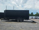 8.5' x 22' Black Deckover Mobile Stage Trailer with Blackout Package Open right side picture 