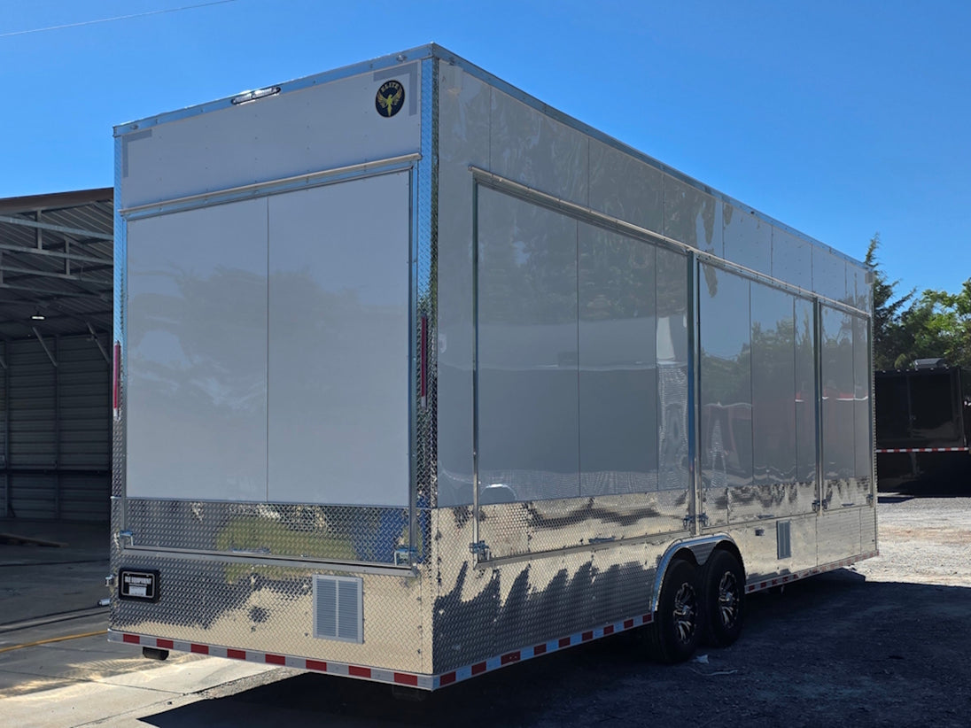 8.5' x 30' Concession Food Event Bar Trailer Back right angle picture 