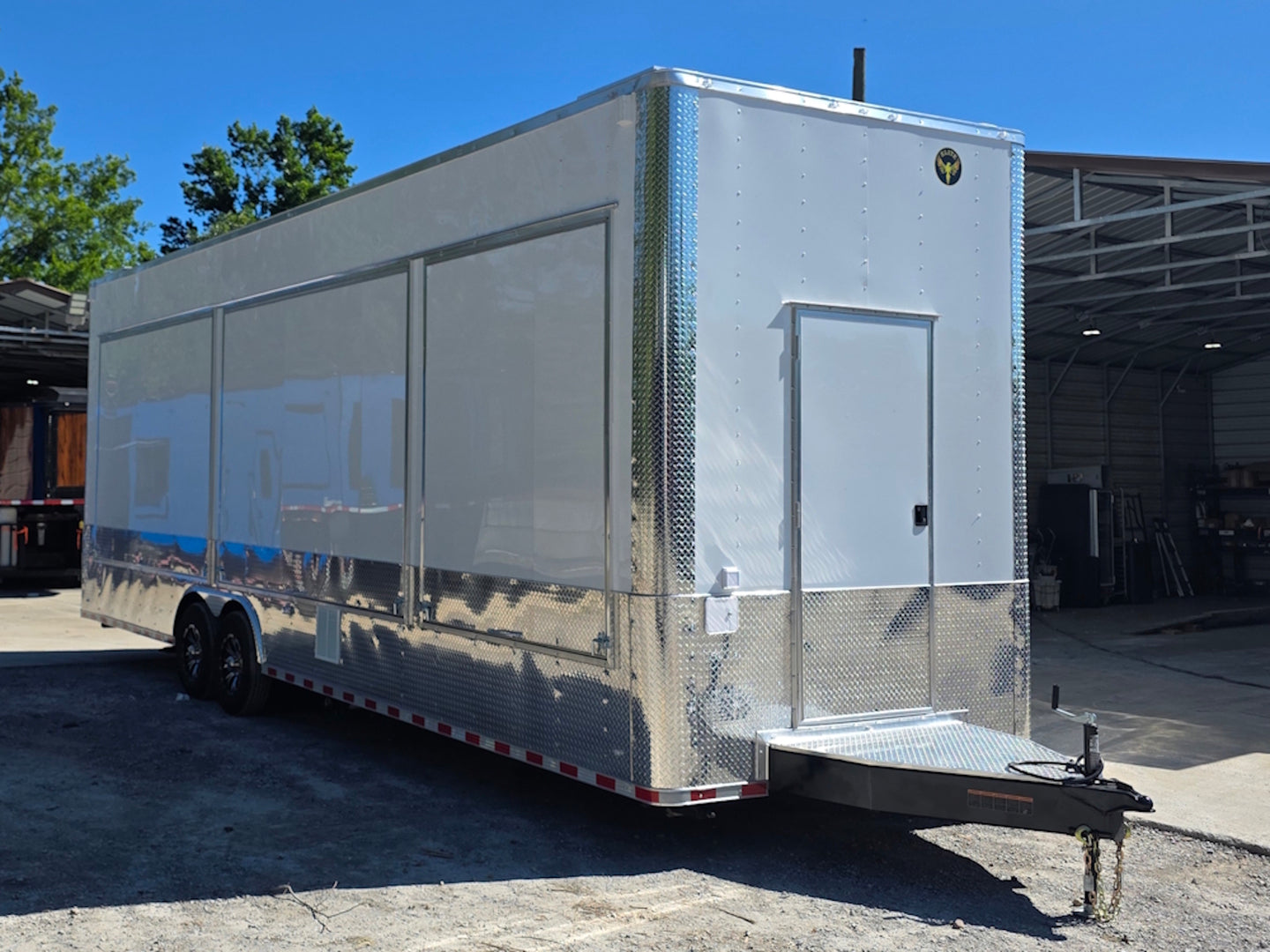 8.5' x 30' Concession Food Event Bar Trailer Front left angle picture 