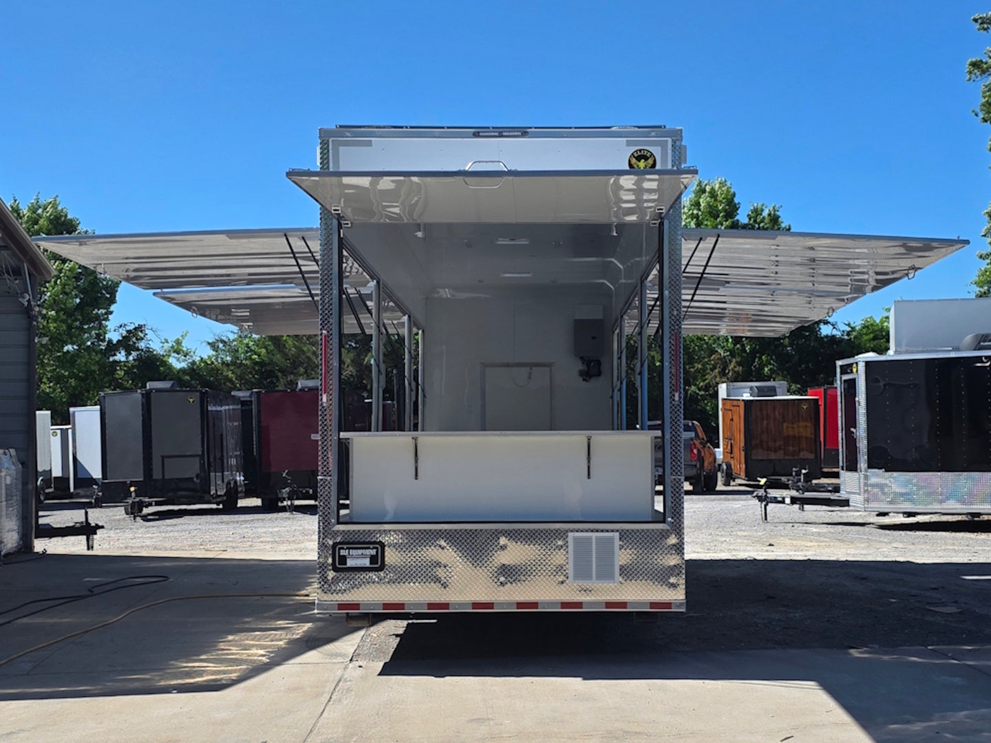 8.5' x 30' Concession Food Event Bar Trailer Open back side picture 