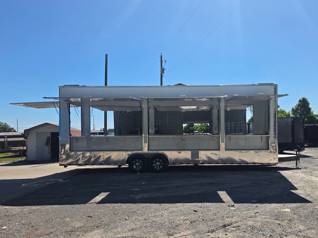 8.5' x 30' Custom Concession Trailer Package Left side picture 