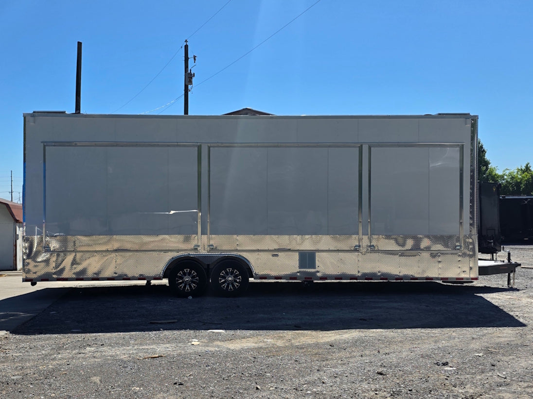 8.5' x 30' Custom Concession Trailer Package left side picture 

