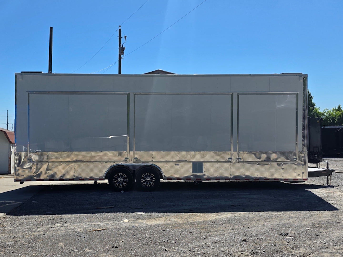 8.5' x 30' Custom Concession Trailer Package left side picture 
