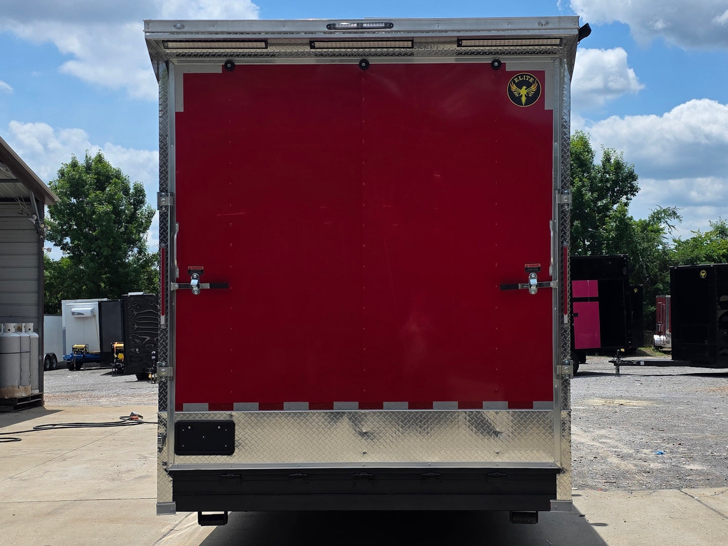 8.5' x 40' Gooseneck Display Merchandise Concession Trailer Back side picture 