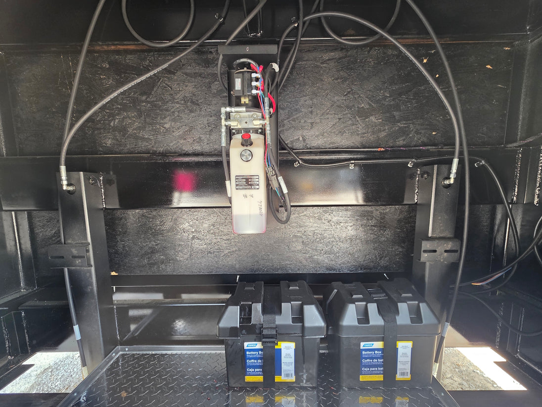 8.5' x 40' Gooseneck Display Merchandise Concession Trailer hydraulic system picture 