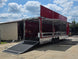8.5' x 40' Gooseneck Display Merchandise Concession Trailer Open back right-angle picture 