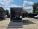 8.5' x 40' Gooseneck Display Merchandise Concession Trailer Open back side picture 