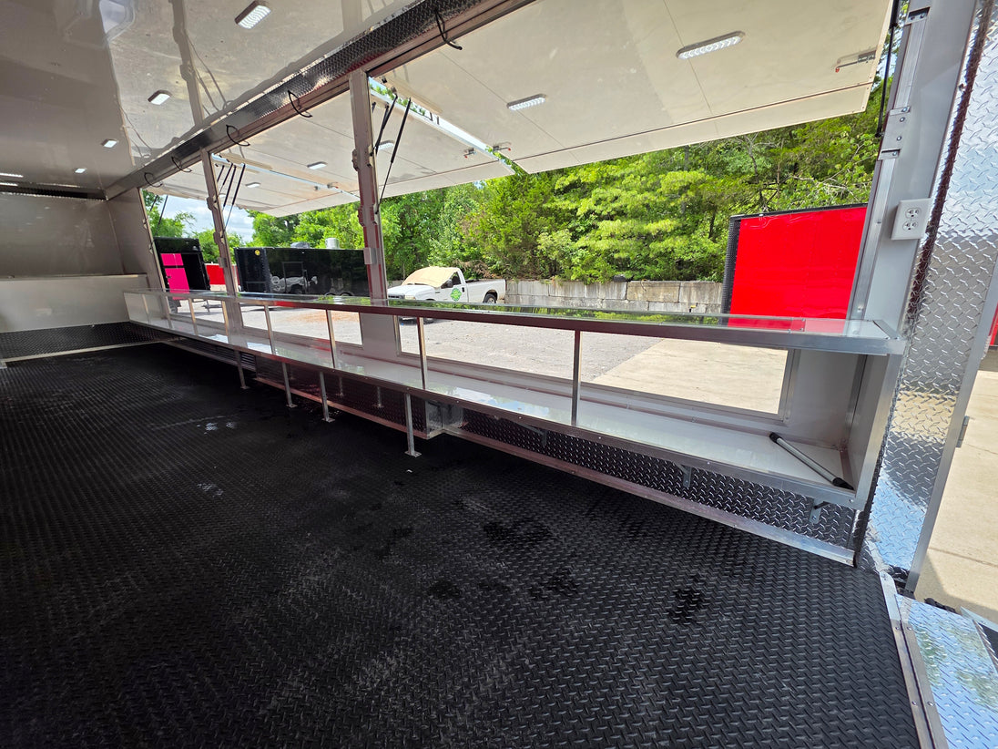 8.5' x 40' Gooseneck Display Merchandise Concession Trailer Showcase shelf picture 