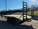 8.5x16 I-Beam Deckover Trailer (2) 7K Axles Stand-Up Ramps 14K GVWR back right angled picture 
