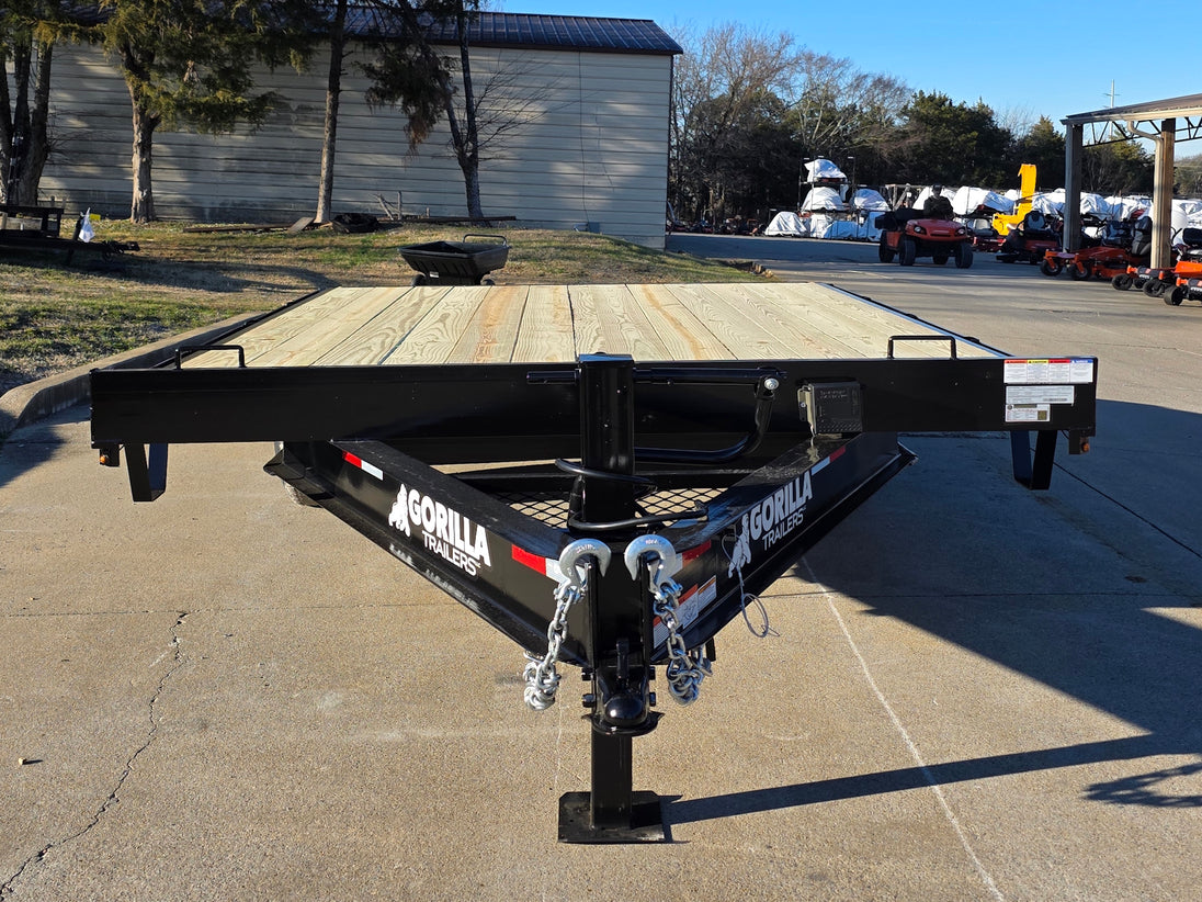 8.5x16 I - Beam Deckover Trailer (2) 7K Axles Stand - Up Ramps 14K GVWR - SLE Equipment - 9