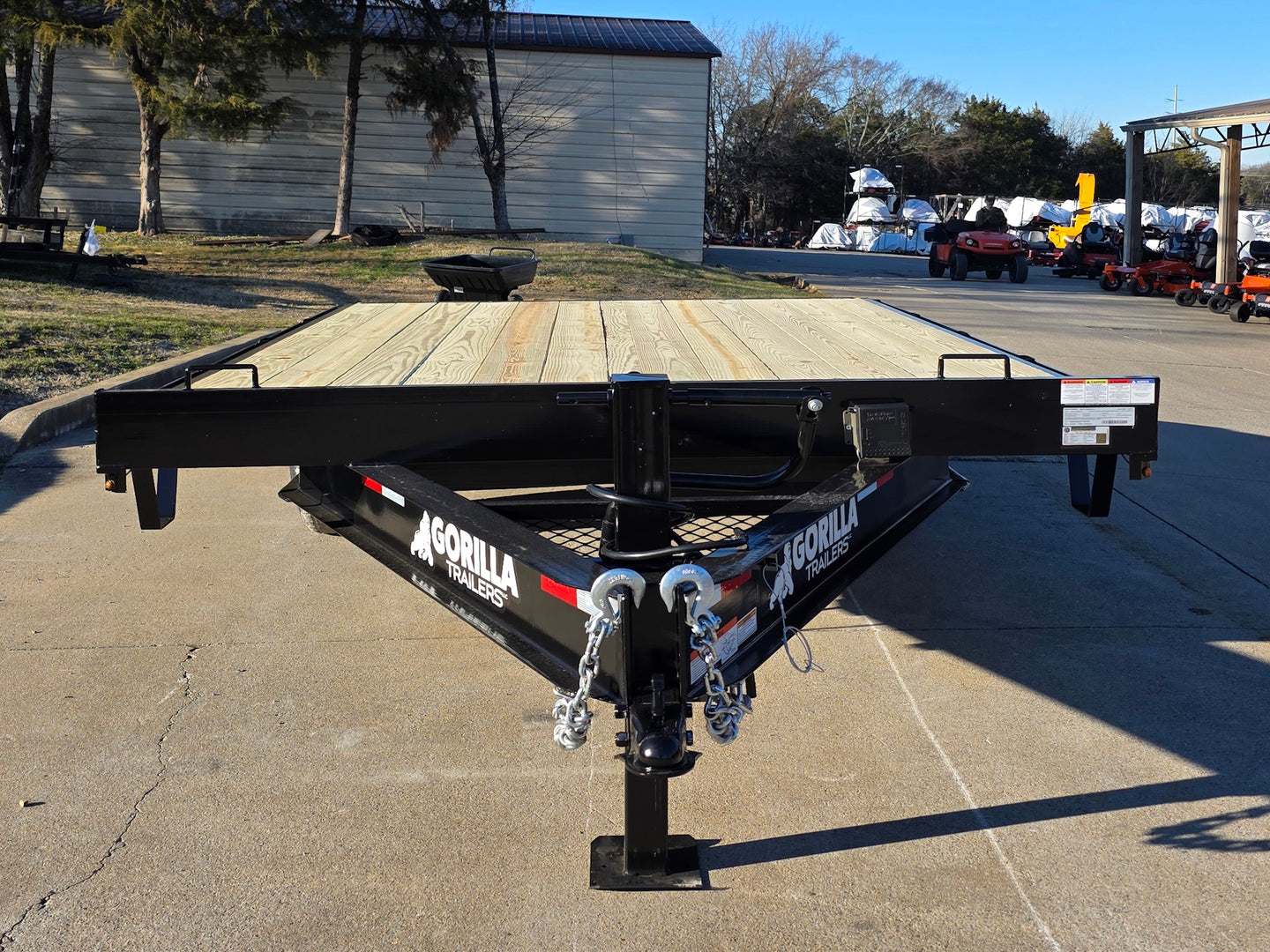 8.5x16 I - Beam Deckover Trailer (2) 7K Axles Stand - Up Ramps 14K GVWR - SLE Equipment - 9