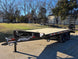 8.5x16 I-Beam Deckover Trailer (2) 7K Axles Stand-Up Ramps 14K GVWR front right angled picture