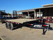 8.5x16 I-Beam Deckover Trailer (2) 7K Axles Stand-Up Ramps 14K GVWR left front angled picture 