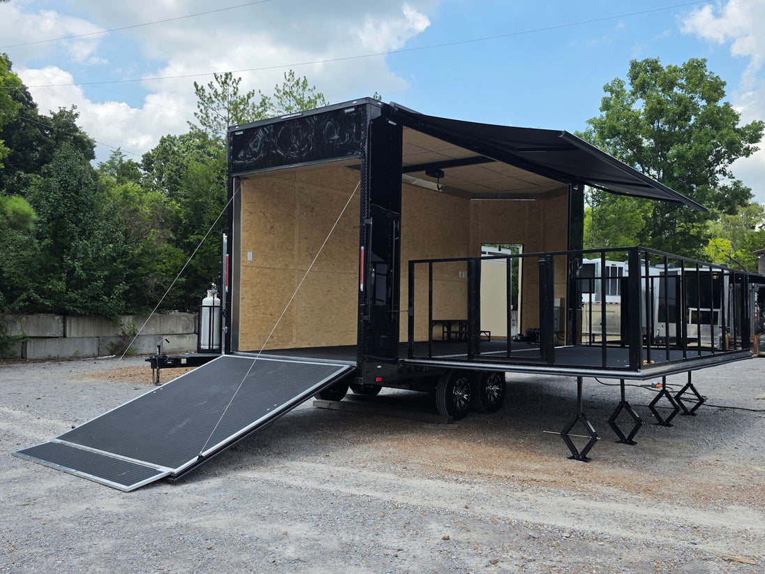 8.5x20 16' stage-34553 Open back right angle picture