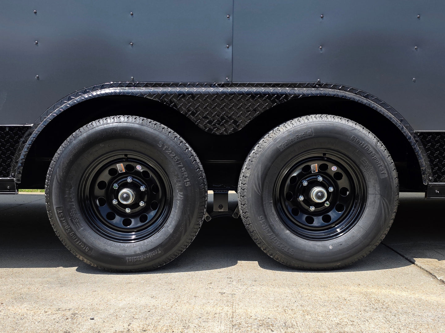 8.5x20 Charcoal Enclosed Trailer with Blackout Package (2) 5200lb Axles Storage Axel picture 