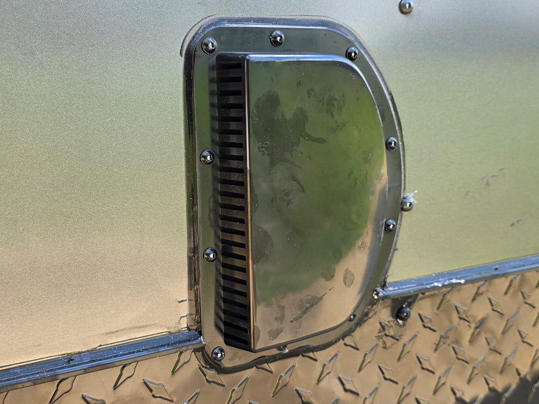 8.5x20 Charcoal Enclosed Trailer with Blackout Package (2) 5200lb Axles Storage Exterior vent picture 