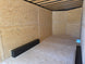 8.5x20 Charcoal Enclosed Trailer with Blackout Package (2) 5200lb Axles Storage Interior back right angle picture 