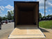 8.5x20 Charcoal Enclosed Trailer with Blackout Package (2) 5200lb Axles Storage Open back side picture 