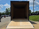 8.5x20 Charcoal Enclosed Trailer with Blackout Package (2) 5200lb Axles Storage Open back side picture 