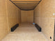 8.5x20 Charcoal Enclosed Trailer with Blackout Package (2) 5200lb Axles Storage Interior 8.5x20 Charcoal Enclosed Trailer with Blackout Package (2) 5200lb Axles Storage Interior back side picture 