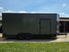 8.5x20 Charcoal Enclosed Trailer with Blackout Package (2) 5200lb Axles Storage left side picture 