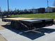 8.5x20 I Beam Deck over Dovetail Equipment Trailer 2-7k Axles with King Kong Ramps Back left angle picture 
