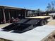 8.5x20 I Beam Deck over Dovetail Equipment Trailer 2-7k Axles with King Kong Ramps Back right-angle picture 