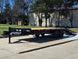 8.5x20 I Beam Deck over Dovetail Equipment Trailer 2-7k Axles with King Kong Ramps Open Front right angle picture 