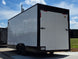 8.5x20 White With Blackout Package 2-5200lb axles Back left angle picture 