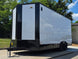 8.5x20 White With Blackout Package 2-5200lb axles Front right angle picture 
