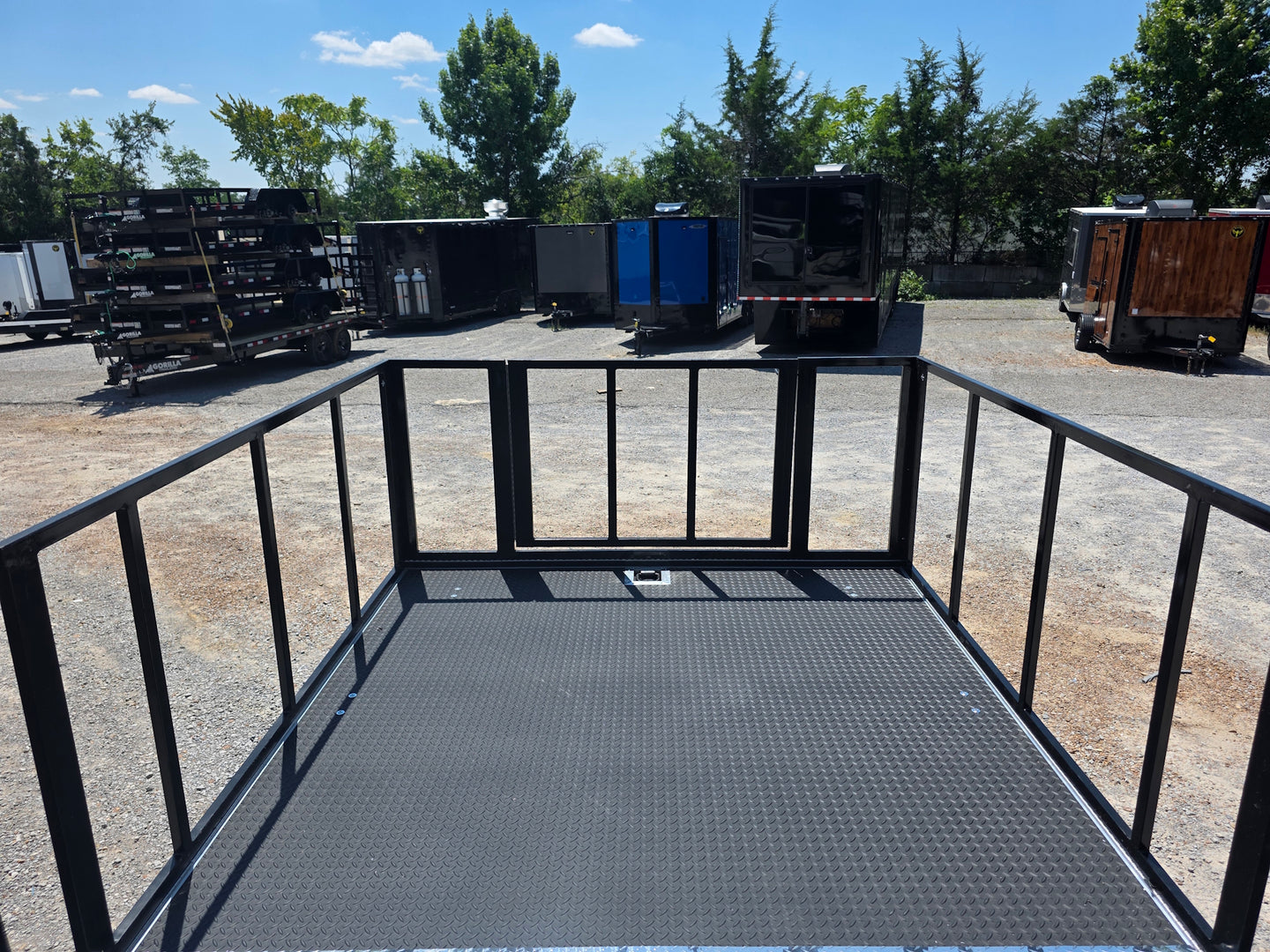 8.5x24 Black Stage trailer-34619 Back stage back side picture 