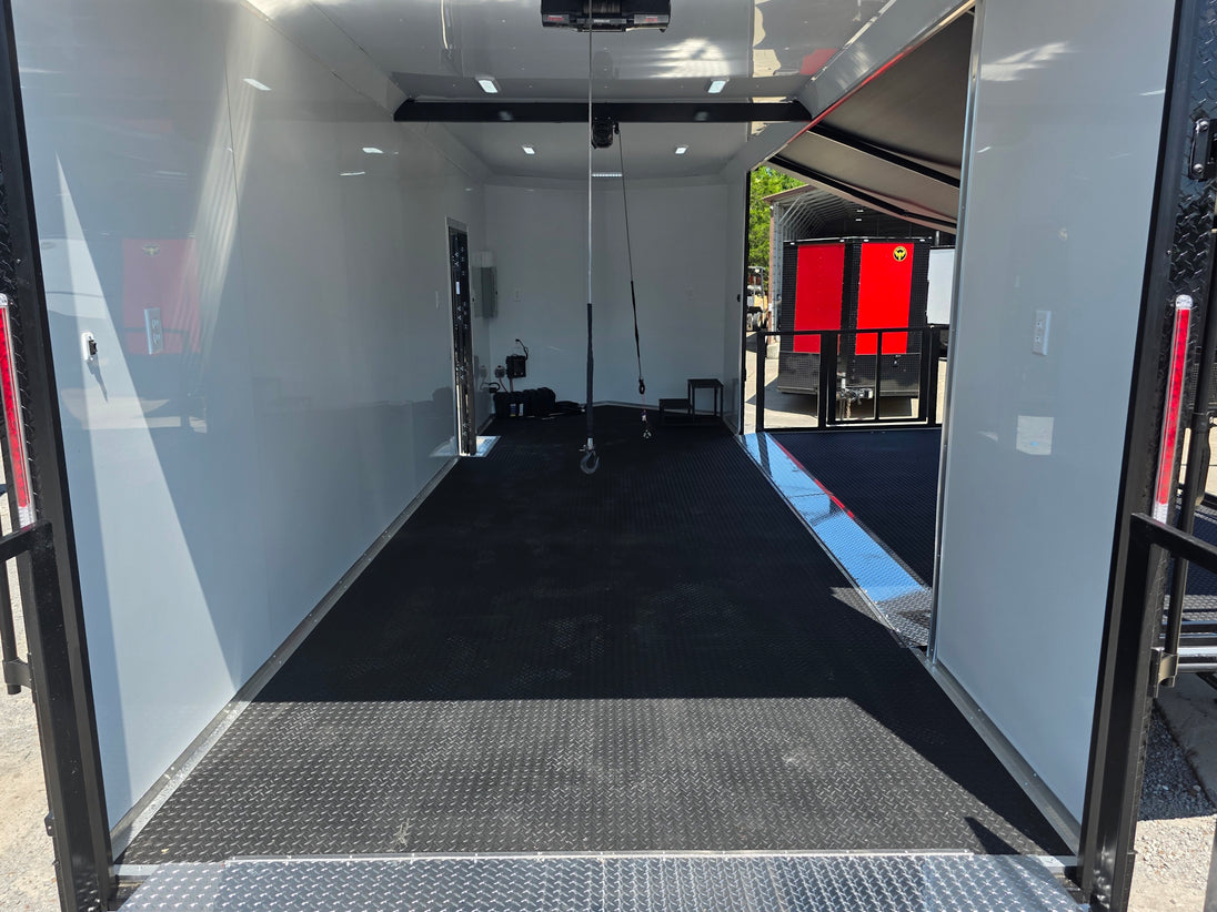 8.5x24 Black Stage trailer-34619 Back stage front side picture 