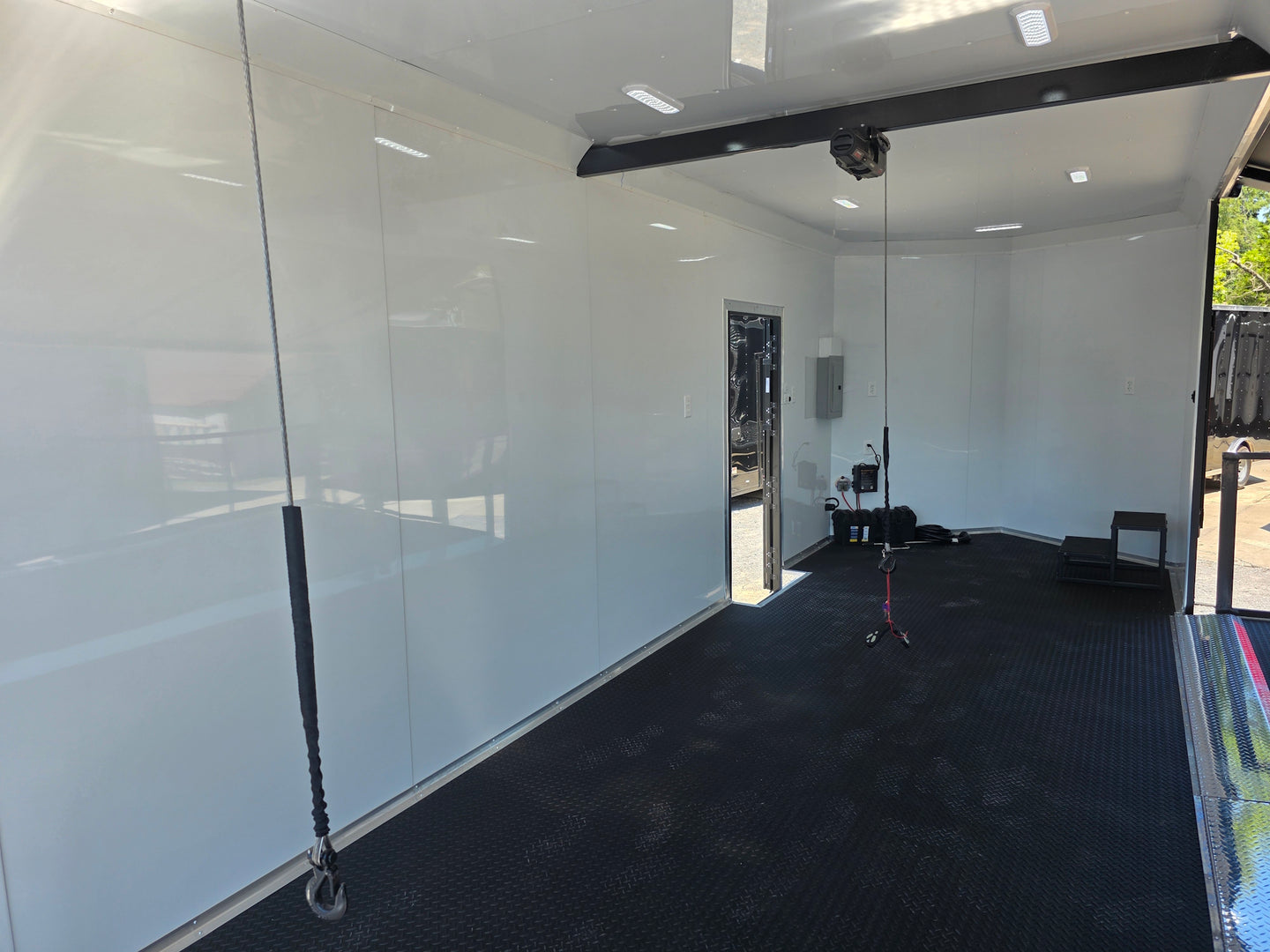 8.5x24 Black Stage trailer-34619 Interior back right angle picture 