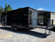 8.5x24 Black Stage trailer-34619 Open back left angle picture 